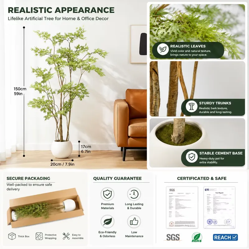 Lifelike Potted Artificial Jap - đánh giá và giá Dracaena Marginata
