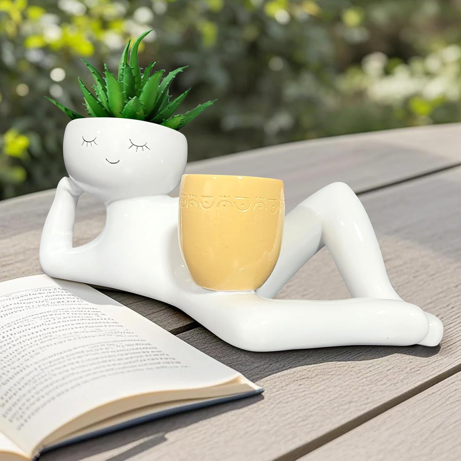 Lazy Little Guy Planter Unique - đánh giá và giá Echeveria Succulent